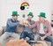 Happy St.Patricks Day Door Sign Rainbow Shamrock Clover Wreath Sign for Front Door St. Patrick's Day Decorations Sign for Home Proch Wall Spring Irish Saint Patrick's Day Party Decorations